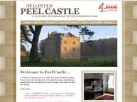 Screenshot of New web site for a castle hotel in Northern England